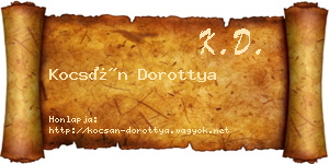 Kocsán Dorottya névjegykártya